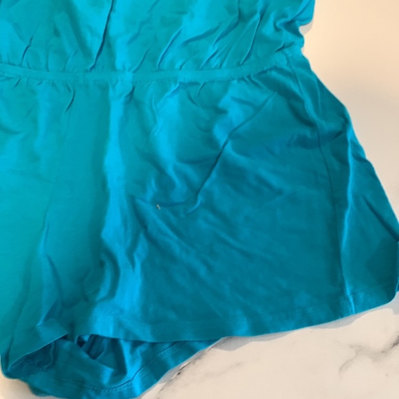 Arizona strapless teal romper, small. - Picture 3 of 4